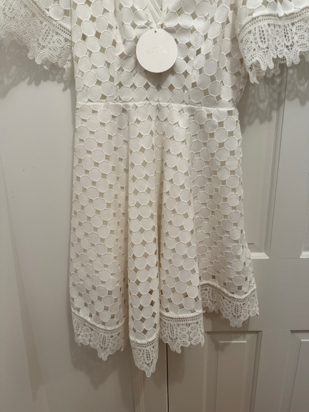 BHLDN White Eyelet Lace Mini Dress - Picture 3 of 7
